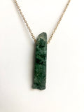 Natural Raw Green Aventurine Gemstone Necklace by The Urban Charm