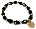 Black and Gold Crystal Bracelet