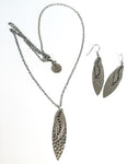 Silver Navette Sun Rays Silver Earrings