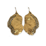 Birthstone Crystal Waning Gibbous Moon Earrings