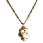 Birthstone Crystal Waning Gibbous Moon Necklace