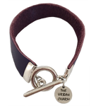 Purple Leather Color Band Bracelet