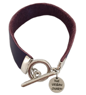 Purple Leather Color Band Bracelet
