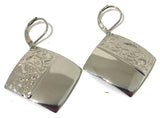 Silver Dipped Square Tulum earrings