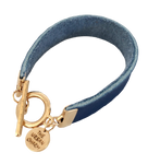 Blue Leather Color Band Bracelet by The Urban Charm