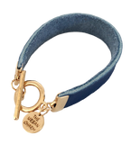 Blue Leather Color Band Bracelet by The Urban Charm