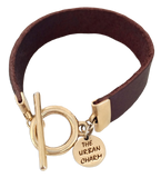 Burgundy Leather Color Band Bracelet by The Urban Charm