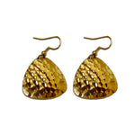 Hammered Guitar Pick Dangle Earrings