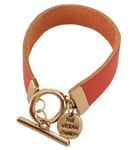 Orange Leather Color Band Bracelet