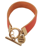 Orange Leather Color Band Bracelet