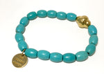 Natural Turquoise Healing Mantra Bracelet